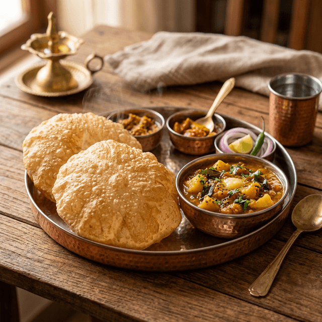 Poori with sabhji